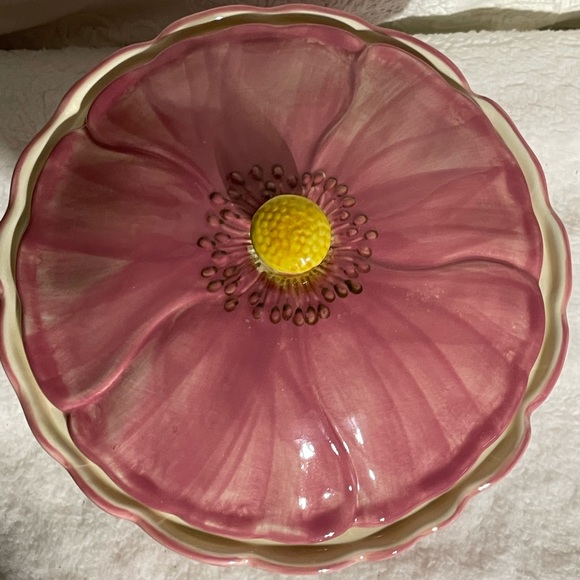 Vintage Franciscan Desert Rose Cookie Jar - Picture 6 of 8